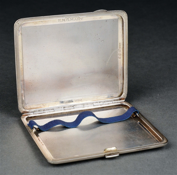 SAMPSON & MORDAN & CO. STERLING SILVER CIGARETTE CASE, LONDON, 1930.