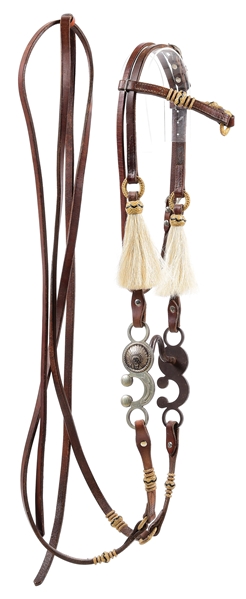 ROGERS BIT WITH A LEATHER & BRAIDED RAWHIDE HEADSTALL