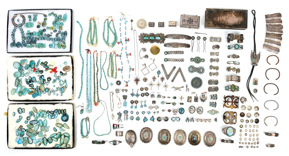 COLLECTION OF  NAVAJO, HOPI & NATIVE JEWELRY