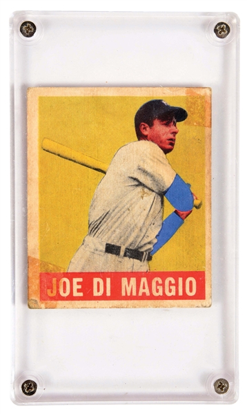 1948 LEAF GUM JOE DIMAGGIO BASEBALL CARD.