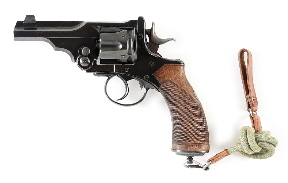 (C) WEBLEY-WILKINSON MODEL 1892 .455/476 DOUBLE ACTION REVOLVER WITH PALL MALL ADDRESS & INSCRIBED ESCUTCHEON.