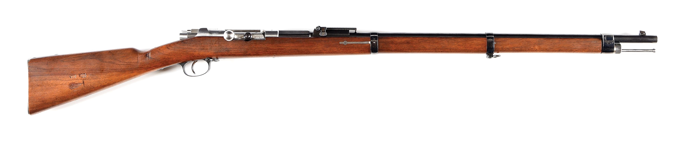(A) ABSOLUTELY STUNNING, MUSEUM QUALITY, 3-DIGIT SERIAL NUMBER & UNIT MARKED SPANDAU ARSENAL MODEL 71/84 BOLT ACTION RIFLE.