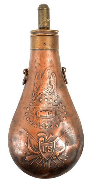 US 1857 DATED PEACE FLASK.