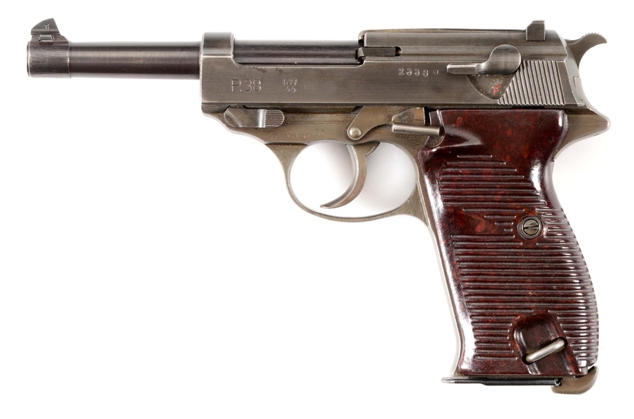 (C) GERMAN WORLD WAR II MAUSER DUAL TONE "BYF/44" P.38 SEMI-AUTOMATIC PISTOL.