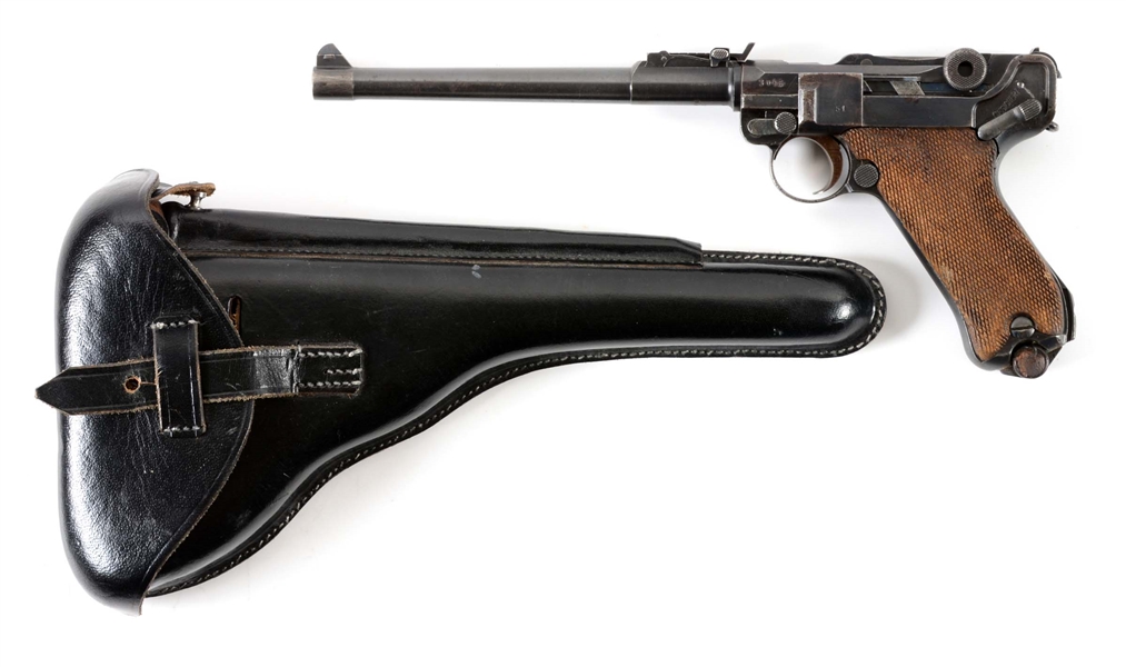 (C) IMPERIAL GERMAN WORLD WAR I DWM "1917" DATE LP.08 SEMI-AUTOMATIC PISTOL WITH REPRODUCTION HOLSTER.