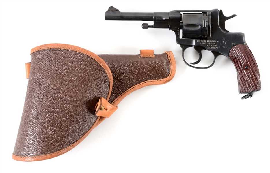 (C) RUSSIAN WORLD WAR II TULA ARSENAL "1939" DATE MODEL 1895 NAGANT DOUBLE ACTION REVOLVER WITH HOLSTER.