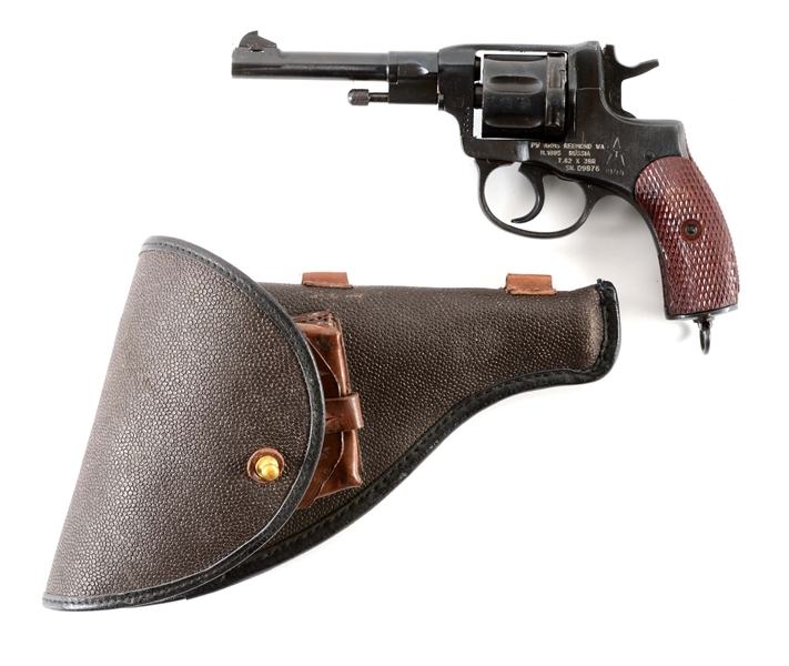 (C) RUSSIAN WORLD WAR II TULA ARSENAL "1944" DATE MODEL 1895 NAGANT DOUBLE ACTION REVOLVER WITH HOLSTER.