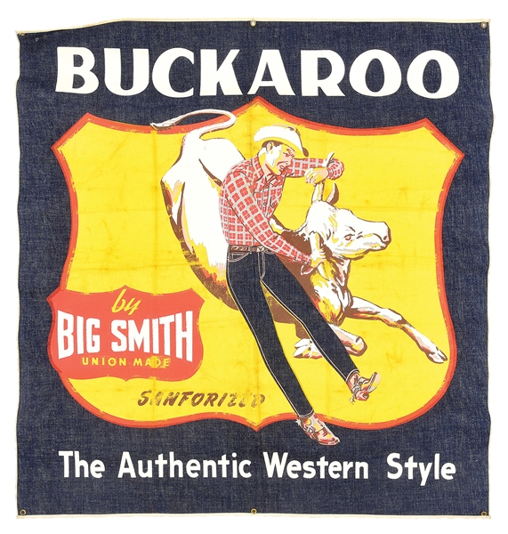 "BUCKAROO" BY BIG SMITH ADVERTISING BANNER