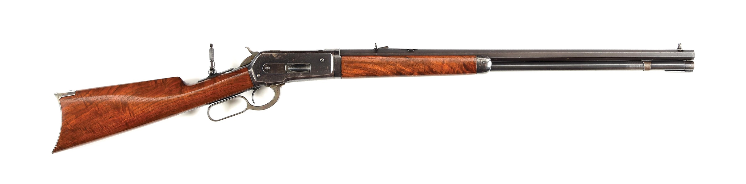 (A) WINCHESTER MODEL 1886 TAKEDOWN LEVER ACTION RIFLE.