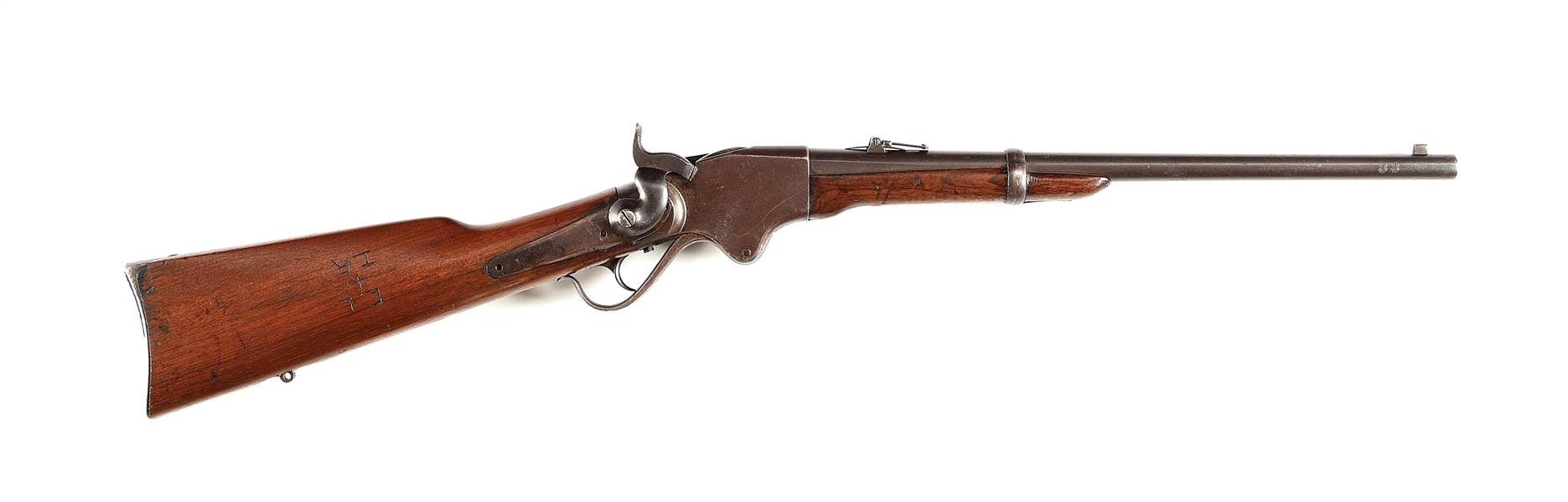 (A) BURNSIDE CONTRACT MODEL 1865 SPENCER LEVER ACTION CARBINE.
