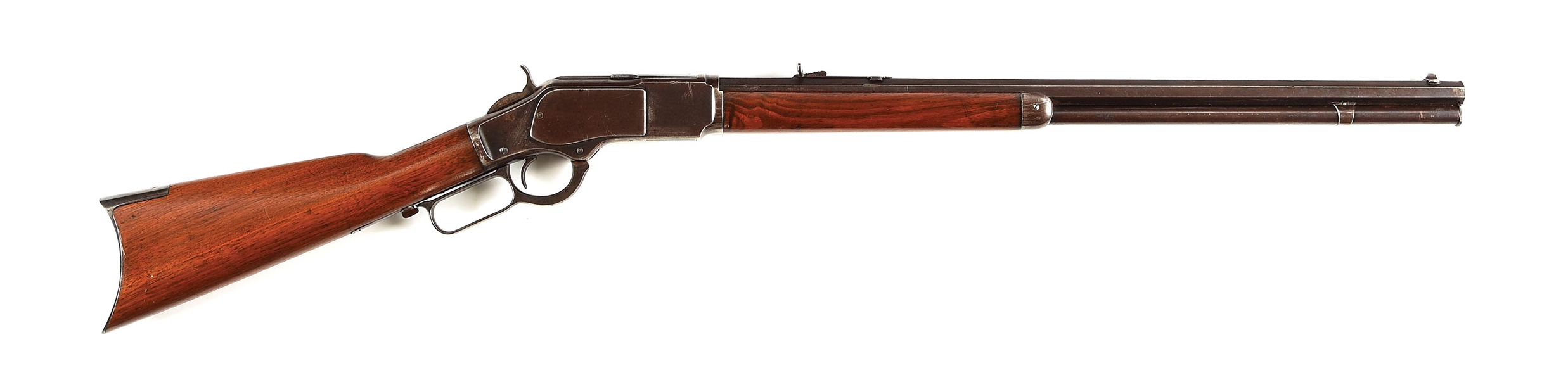 (A) DESIRABLE WINCHESTER MODEL 1873 LEVER ACTION RIMFIRE RIFLE.