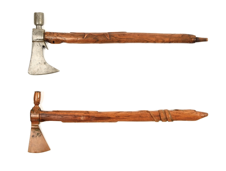 LOT OF 2: NATIVE AMERICAN PIPE TOMAHAWKS.