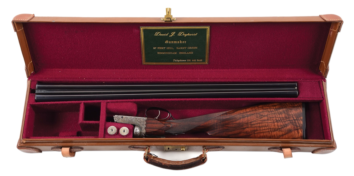 (C) A SCARCE DAVID J. DRYHURST BOXLOCK SIDE BY SIDE 12 BORE SHOTGUN.