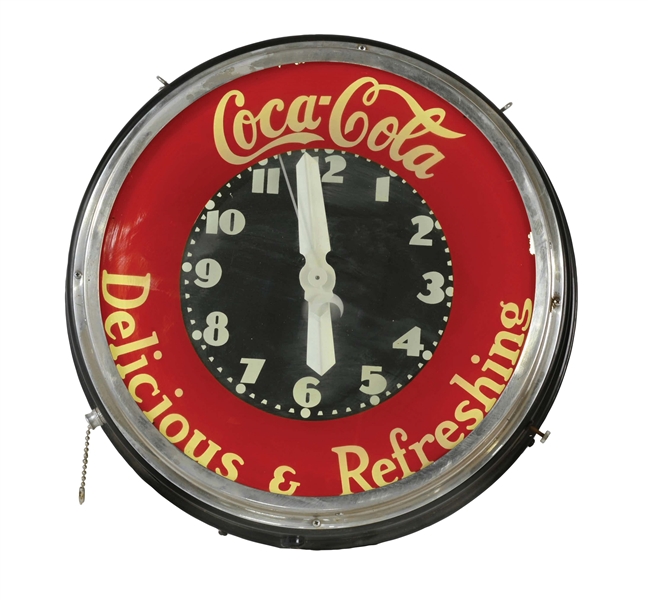 COCA-COLA NEON CLOCK.