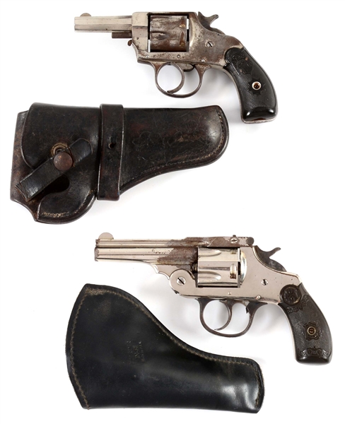(C) LOT OF 2: IVER JOHNSON AND HOPKINS & ALLEN DOUBLE ACTION REVOLVERS.