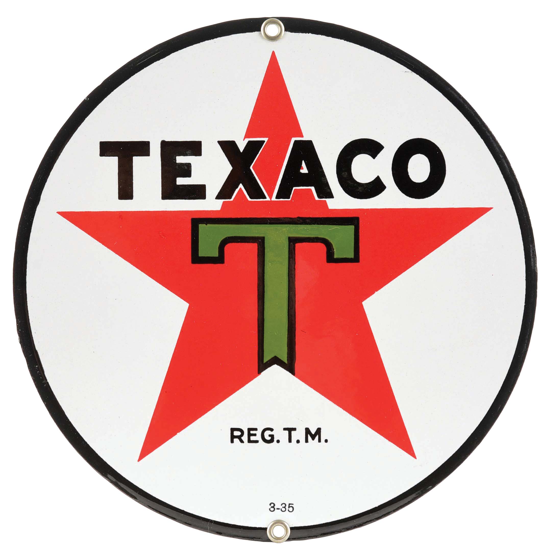 Lot Detail - TEXACO MOTOR OILS PORCELAIN OIL CART SIGN.