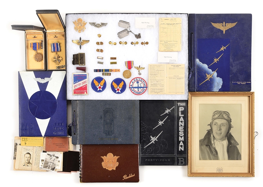 WWII ARMY AIR FORCE ARCHIVE OF LT. RALPH L. RIESEBERG, ETO AND PTO.