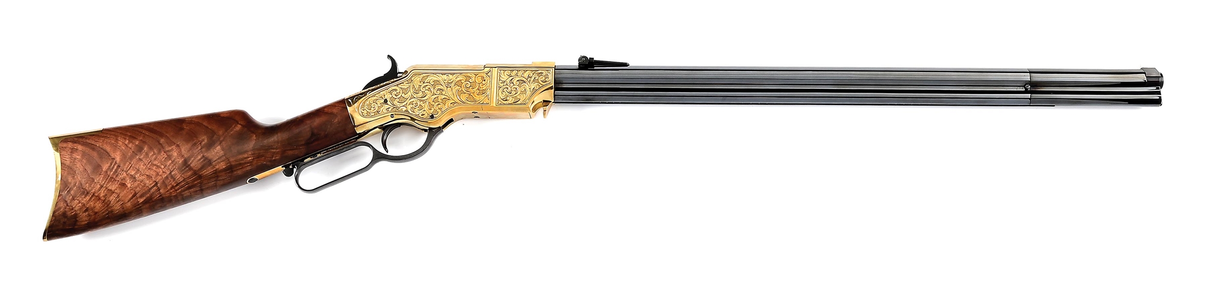 (M) DELUXE ENGRAVED HENRY REPEATING ARMS ORIGINAL HENRY LEVER ACTION RIFLE.