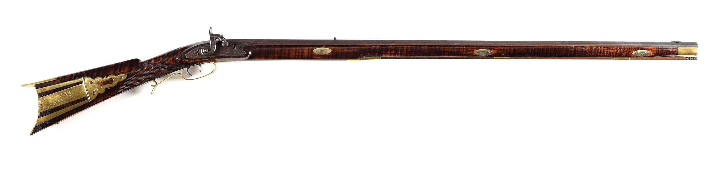 (A) JACOB FORDNEY SIGNED PERCUSSION KENTUCKY RIFLE.
