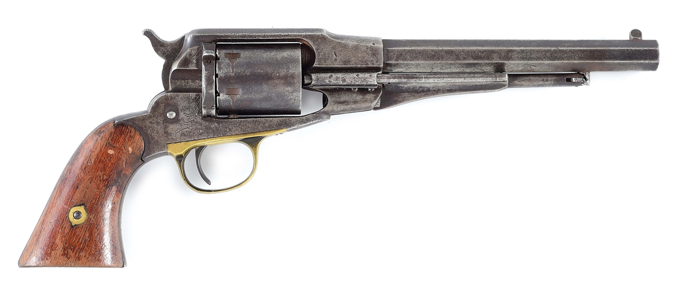 (A) ENGRAVED REMINGTON IMPROVED NEW MODEL NAVY REVOLVER.