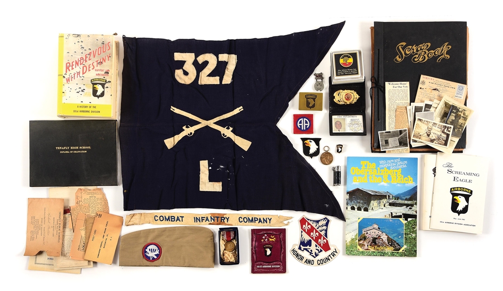 ARCHIVE OF PRIVATE ROBERT FULLER, 101ST AIRBORNE DIVISION, INCLUDING COMPANY L, 327TH GLIDER INFANTRY REGIMENT GUIDON FLAG.