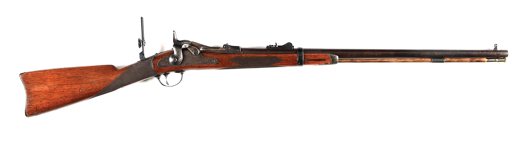 (A) COMPOSITE SPRINGFIELD MODEL 1875 OFFICERS MODEL TRAPDOOR RIFLE.