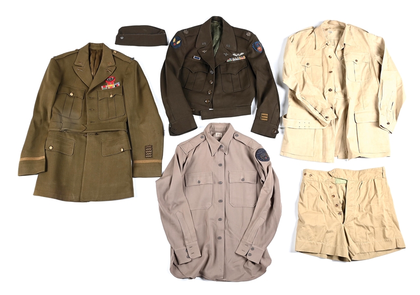 LOT OF 4: US WWII AIR CORPS AND AIRBORNE UNIFORMS.