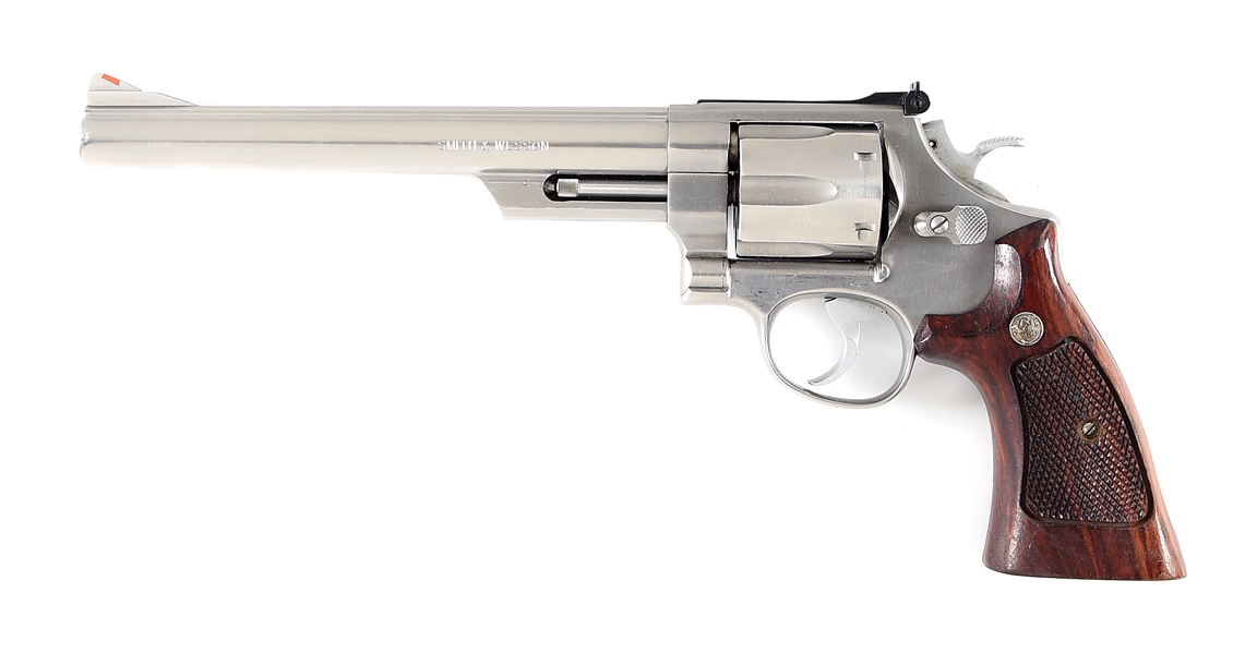 (M) STAINLESS SMITH & WESSON 629-1 DOUBLE ACTION REVOLVER WITH KING RANCH RIG.