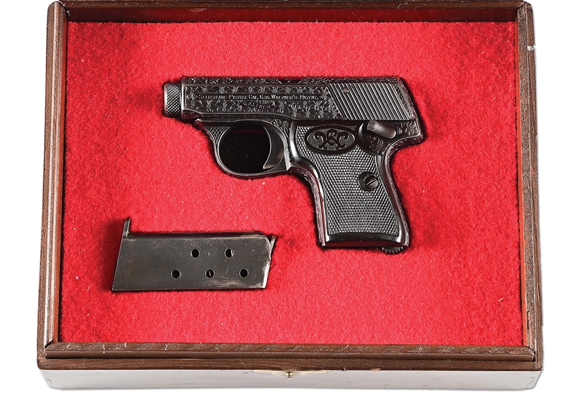 (C) ENGRAVED WALTHER MODEL 5 SEMI AUTOMATIC PISTOL ATTRIBUTED TO EVA BRAUN.