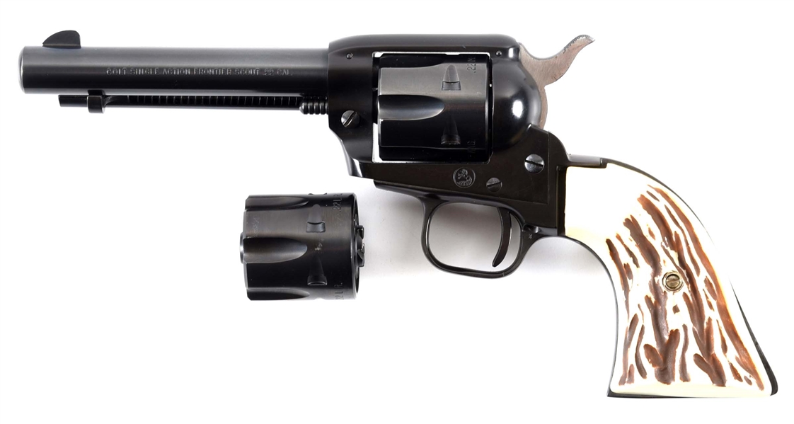 (C) COLT SINGLE ACTION FRONTIER SCOUT REVOLVER WITH EXTRA CYLINDER.