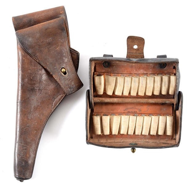 LOT OF 2: US WWI M1917 HOLSTER AND MCKEEVER BOX.