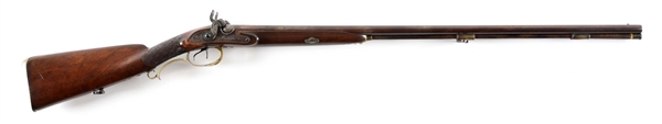 (A) PERCUSSION SHOTGUN SIGNED SCHINDLER.