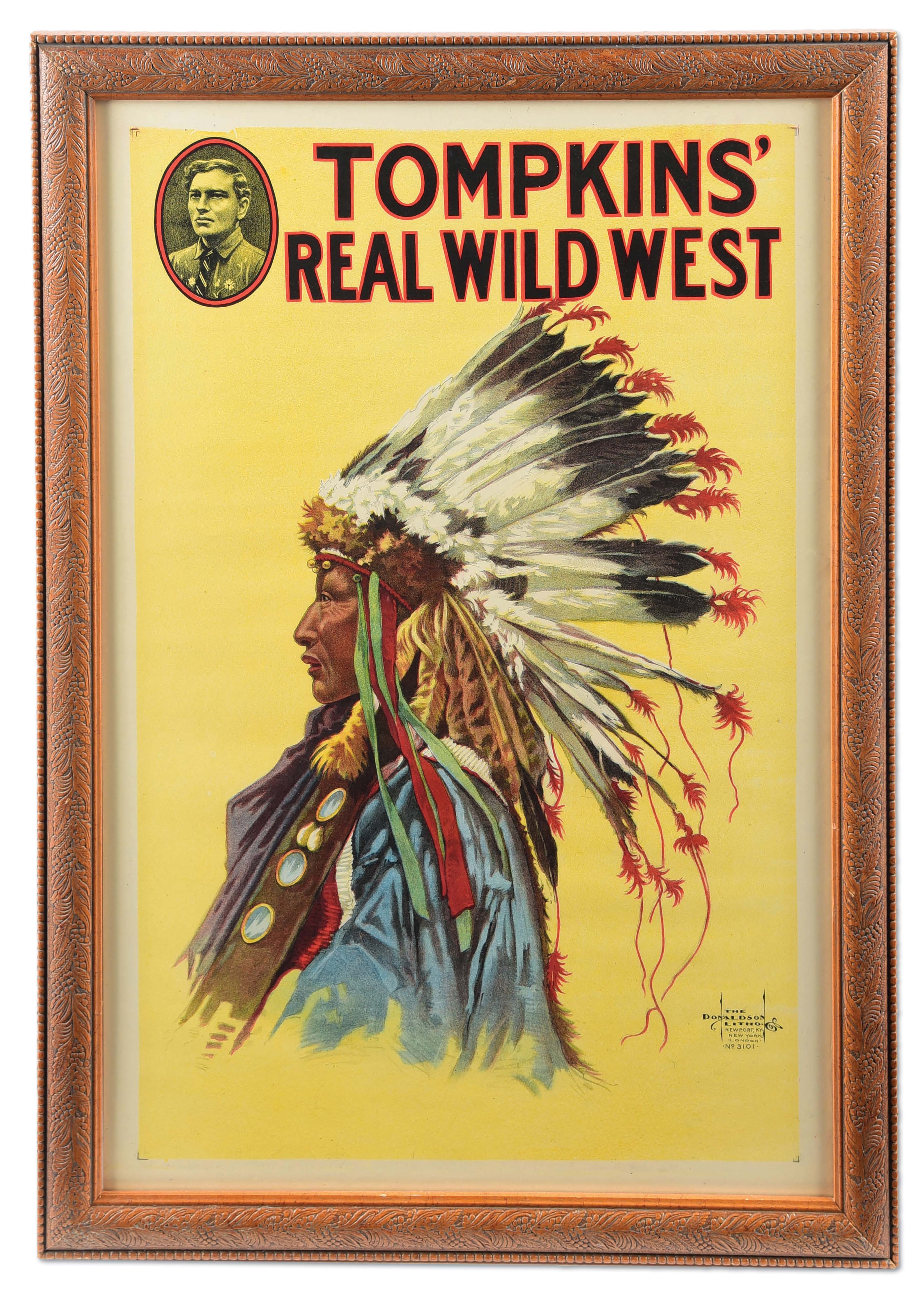 Lot Detail - TOMPKINS' REAL WILD WEST LITHOGRAPH POSTER