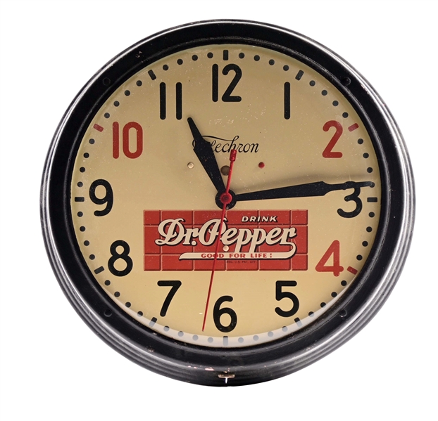DRINK DR. PEPPER CLOCK BY TELECHRON.