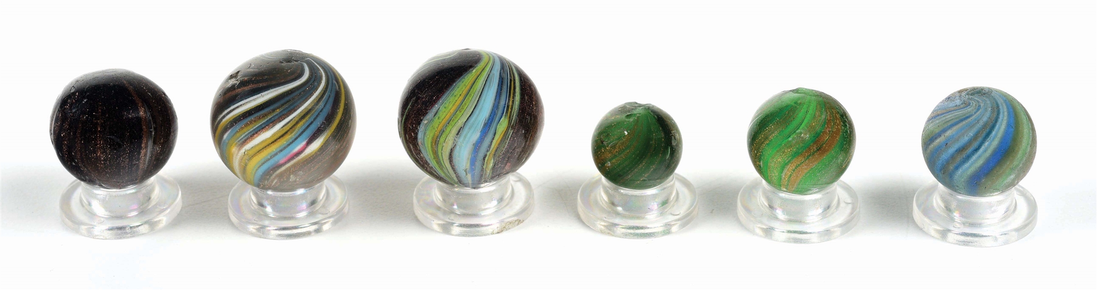 LOT OF 6: LUTZ MARBLES.