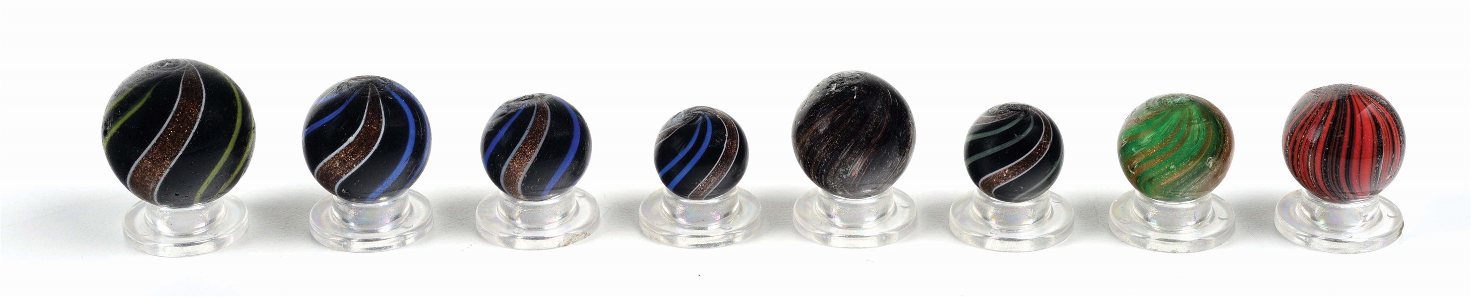 LOT OF 8: LUTZ MARBLES.