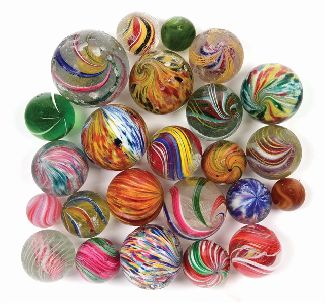 LOT OF 24: MARBLES.