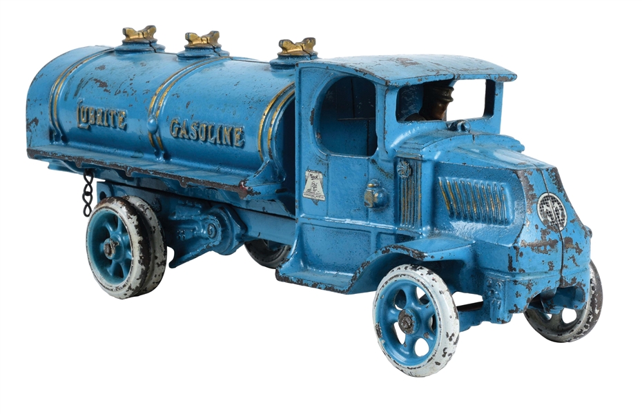 MACK GAS TRUCK BY ARCADE LUBRITE GASOLINE.