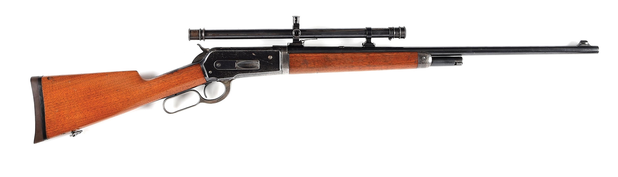 (C) TAKEDOWN LIGHTWEIGHT WINCHESTER MODEL 1886 LEVER ACTION RIFLE WITH A5 SCOPE.