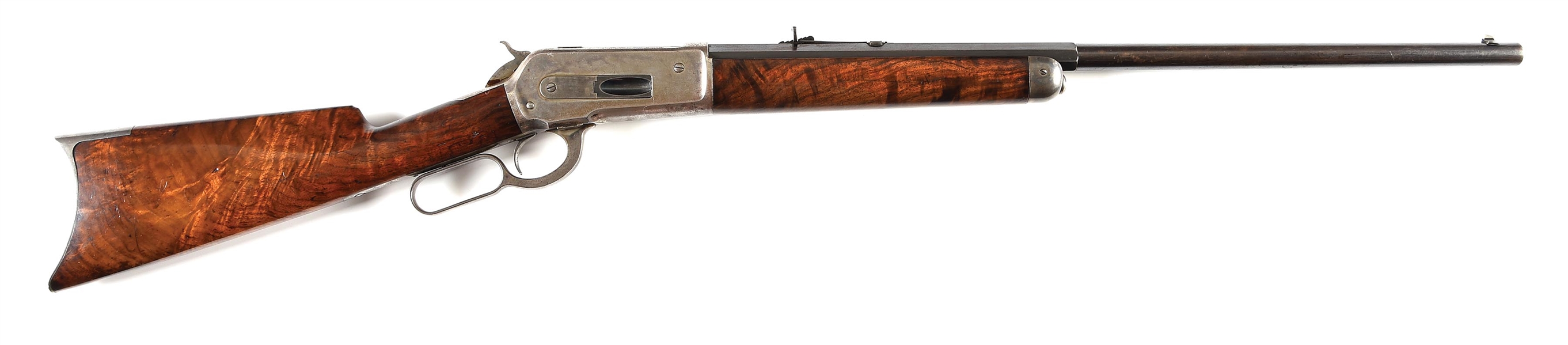 (A) DOCUMENTED SPECIAL ORDER WINCHESTER MODEL 1886 WITH SILVER PRESENTATION.