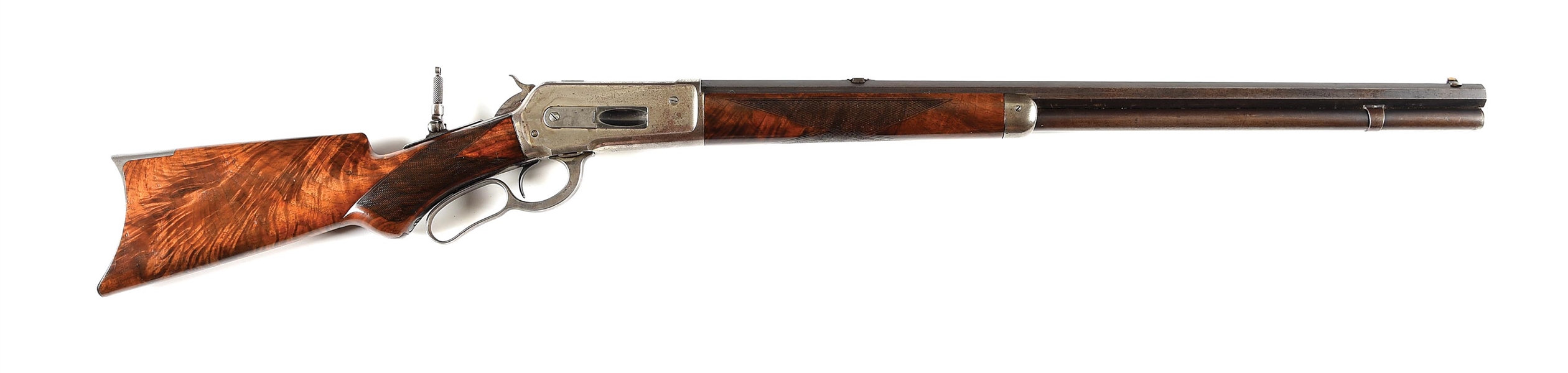 (A) DELUXE WINCHESTER MODEL 1886 LEVER ACTION RIFLE IN RARE .38-70 CHAMBERING.