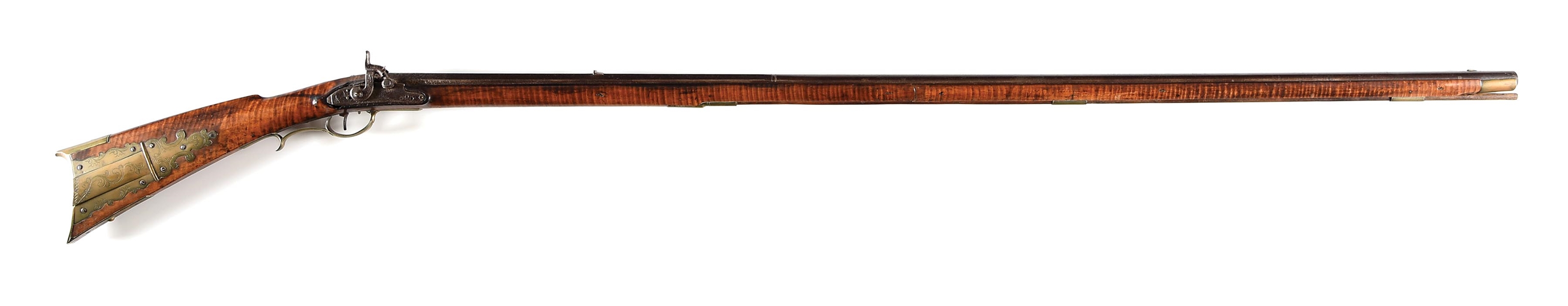 (A) G. FEDER PERCUSSION KENTUCKY RIFLE FROM THE EAGLE MUSEUM COLLECTION.