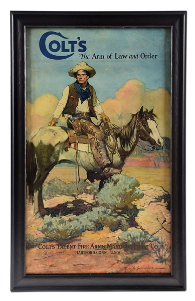 COLT "TEX AND PATCHES" POSTER CIRCA 1926.