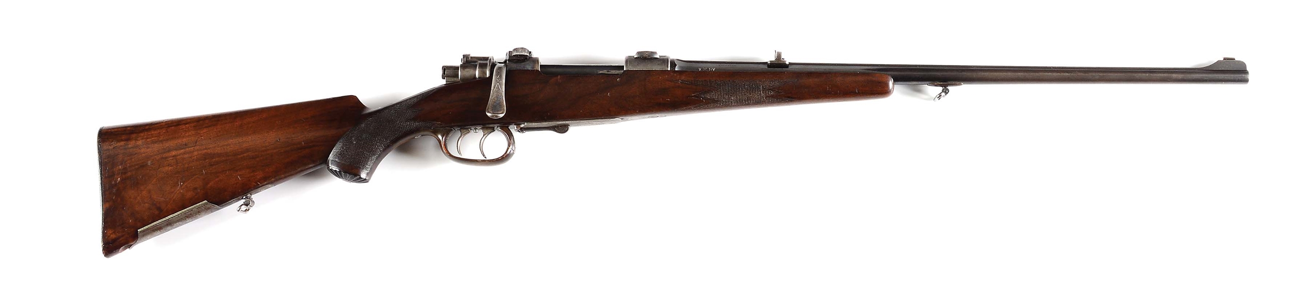 (C) C. STEIGELE BOLT ACTION MAUSER SPORTING RIFLE.