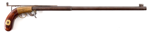 (A) AMERICAN UNDERHAMMER PERCUSSION TARGET PISTOL.