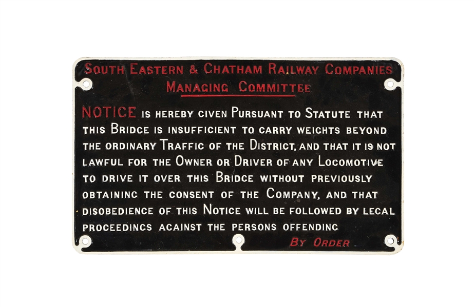 RAILROAD SIGN.