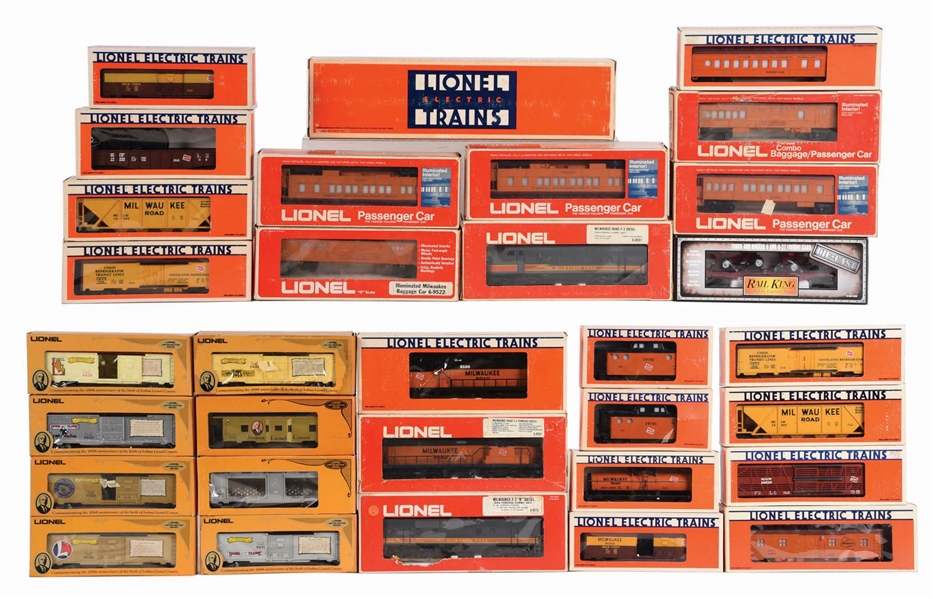 LOT OF 32: LIONEL O GAUGE TRAINS, 1970- 2022.