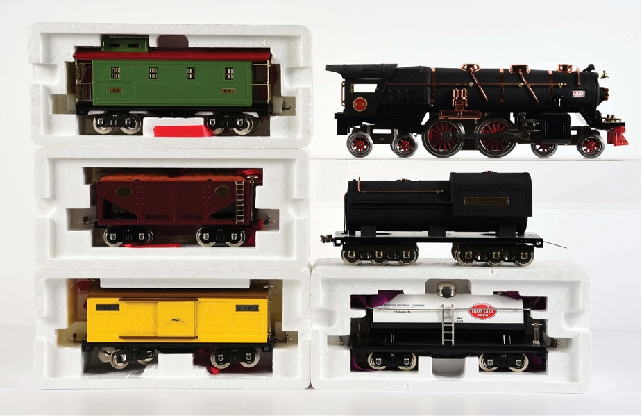 LOT OF 6: MTH STEAMPLATE TRADITIONS STEAM FREIGHT TRAIN.