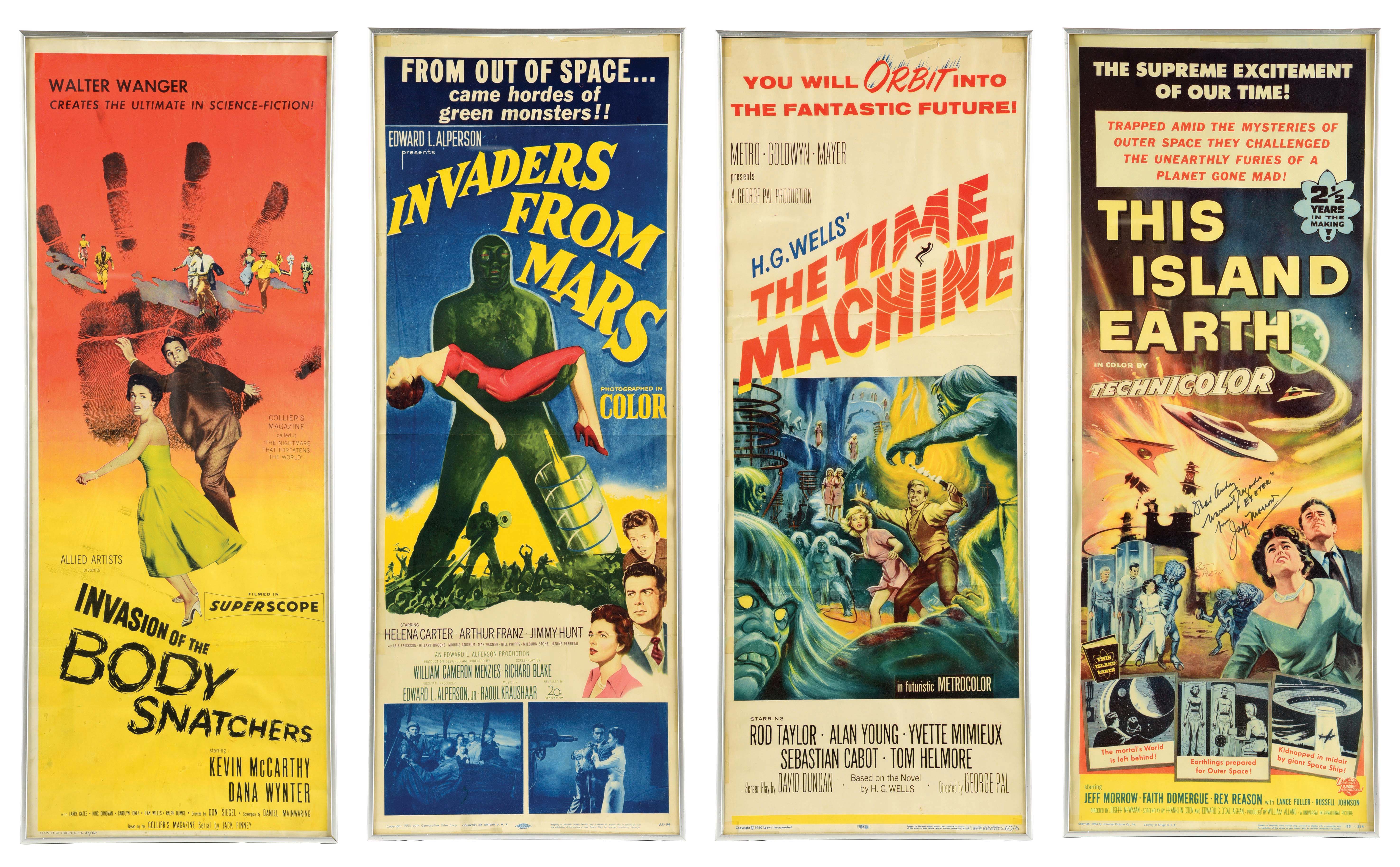 Lot Detail - LOT OF 4: 1950S & 1960S MOVIE POSTERS, ALL FRAMED.