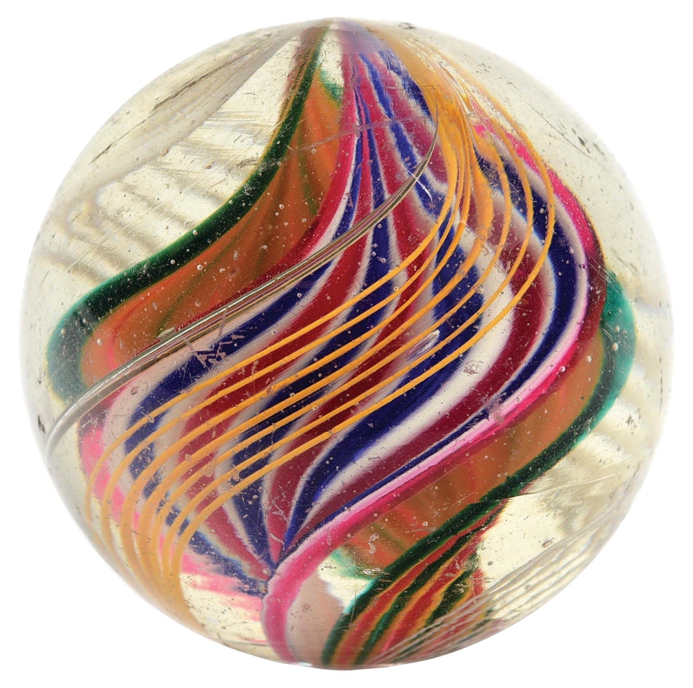 LARGE DOULBE RIBBON SWIRL MARBLE.
